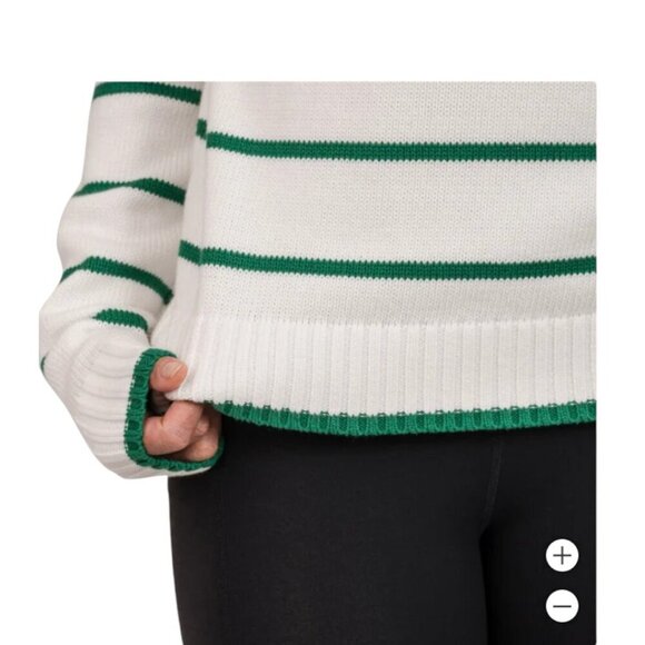 NEW United Colors of Benetton 1/4 Zip Sweater | Green - Picture 5 of 7